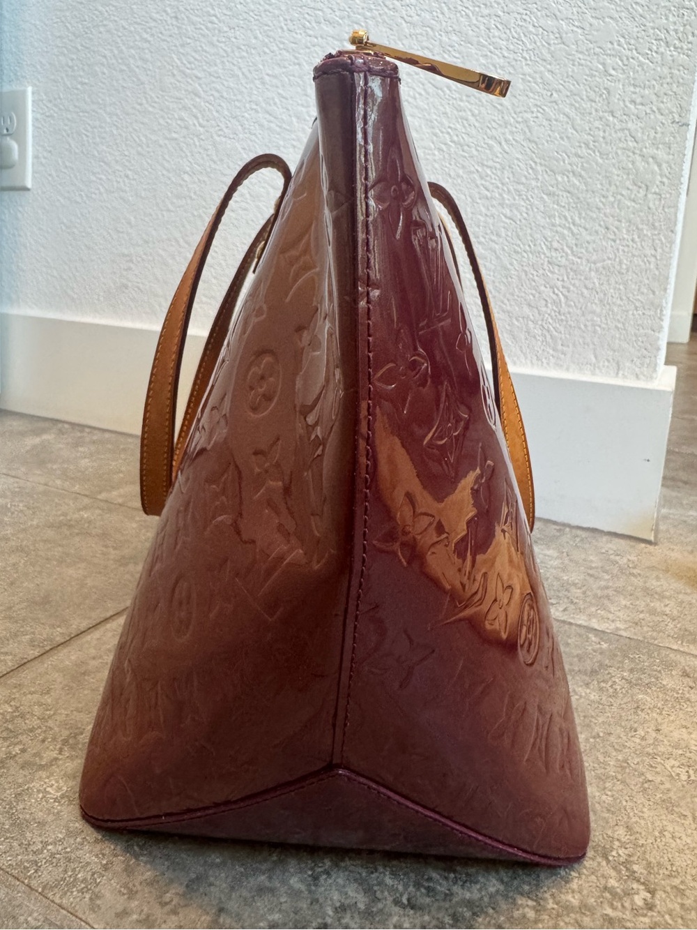 Louis Vuitton monogram vernis Bellevue GM zip Tote Bag Violet Purple - Picture 7 of 16